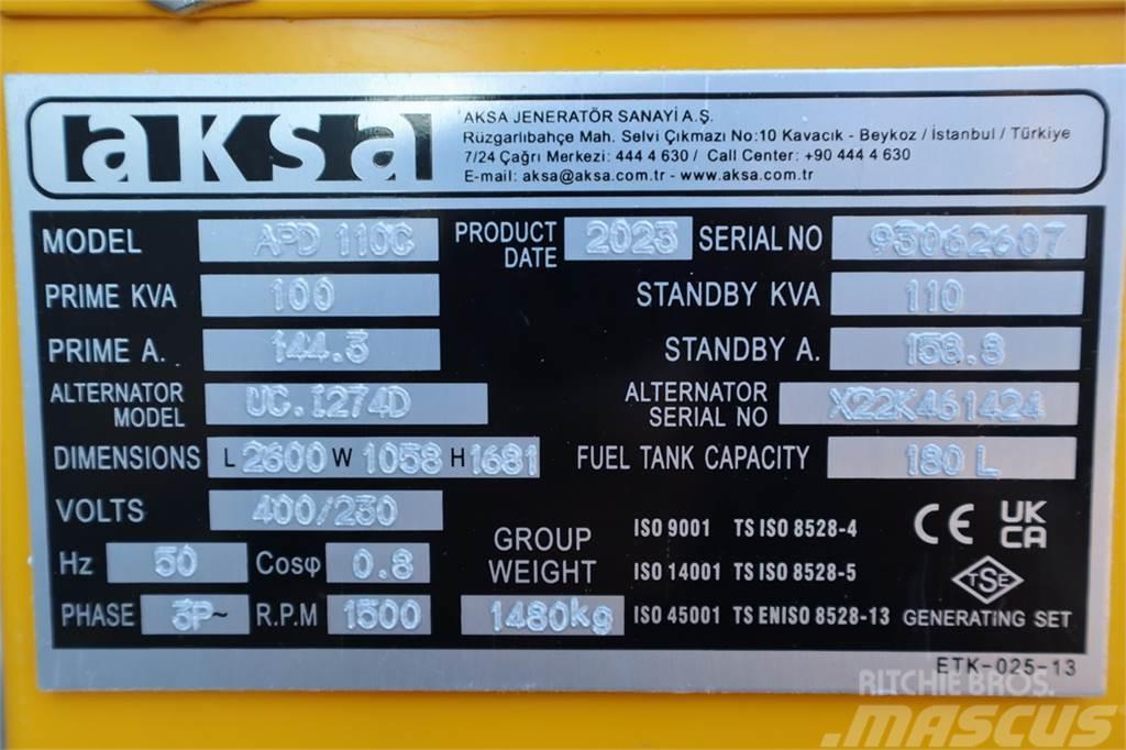 AKSA APD 110C Valid inspection, *Guarantee! Diesel, 110 Diiselgeneraatorid