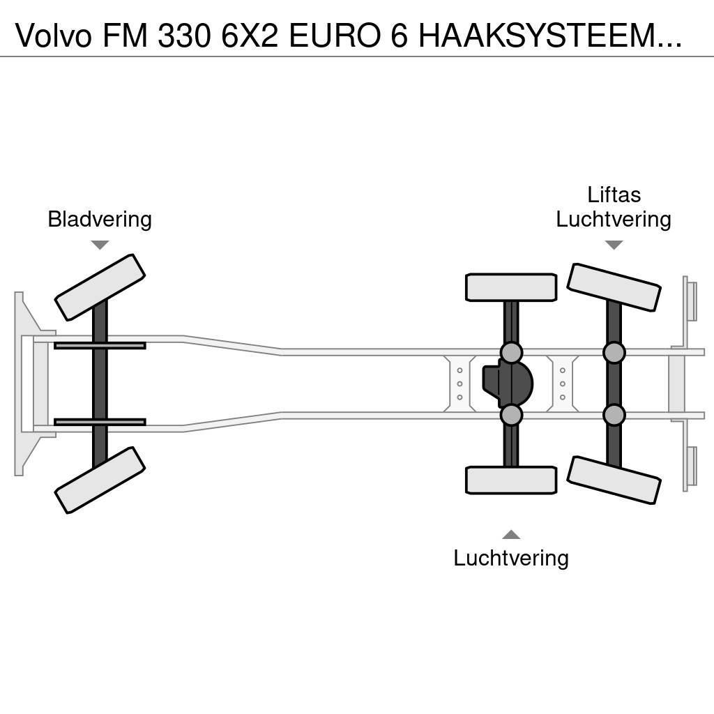 Volvo FM 330 6X2 EURO 6 HAAKSYSTEEM + HIAB 200 C 3 KRAAN Konksliftveokid