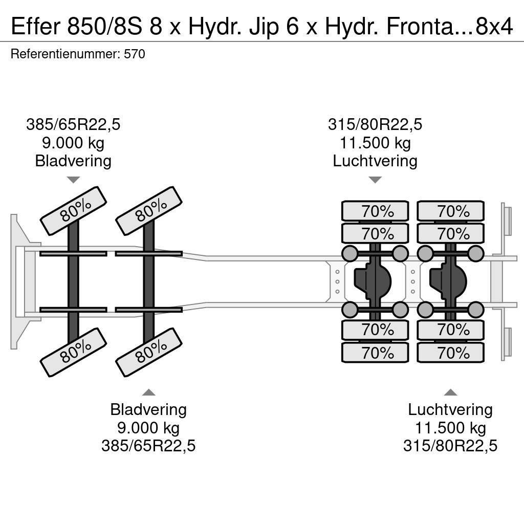 Effer 850/8S 8 x Hydr. Jip 6 x Hydr. Frontabstutzung Vol Maastikutõstukid