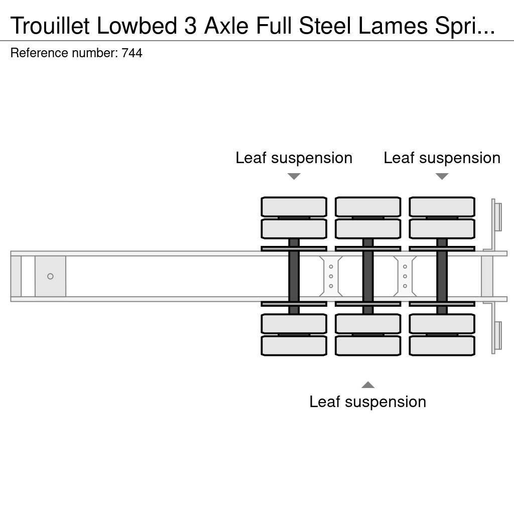 Trouillet Lowbed 3 Axle Full Steel Lames Spring Suspension 1 Raskeveo poolhaagised