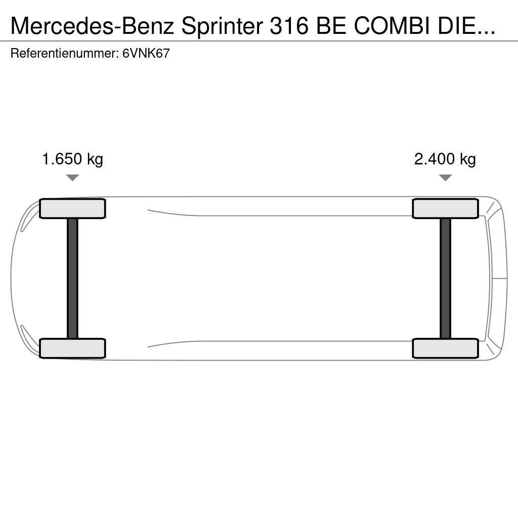 Mercedes-Benz Sprinter 316 BE COMBI DIEPLADER 3640kg loadcap Muu