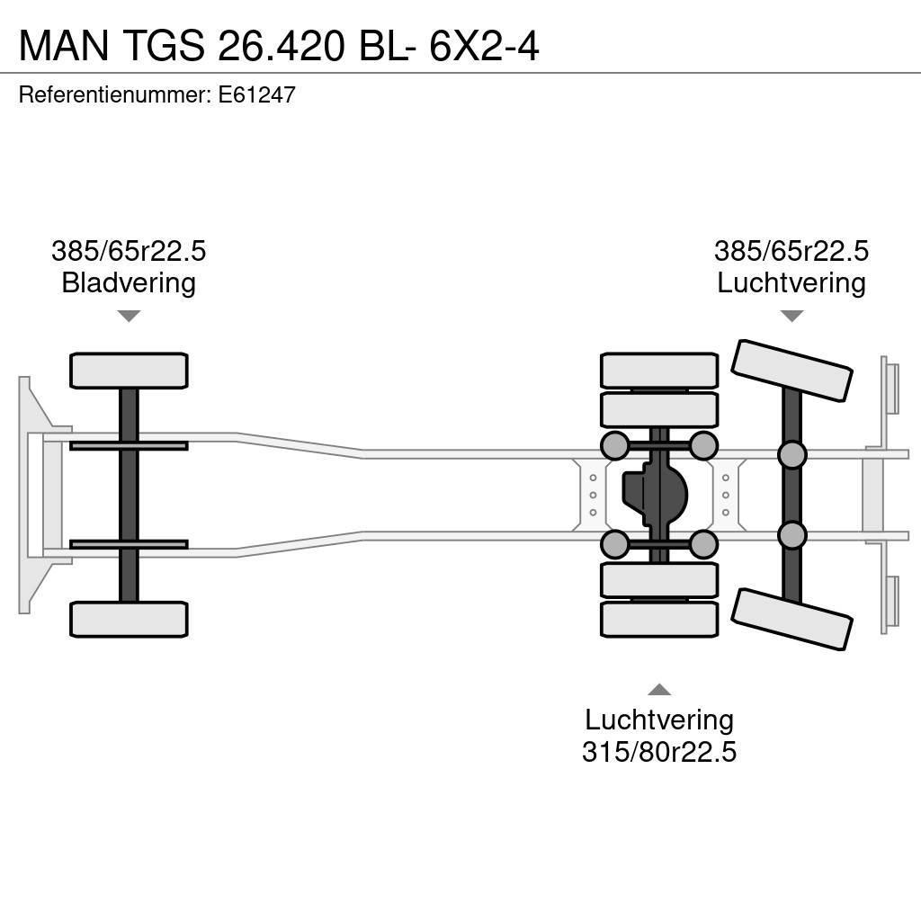 MAN TGS 26.420 BL- 6X2-4 Konteinerveokid