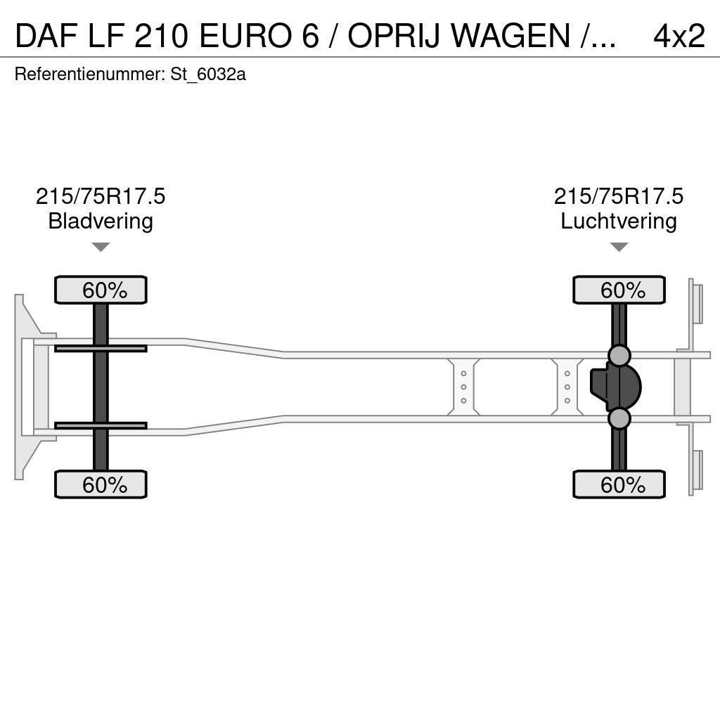 DAF LF 210 EURO 6 / OPRIJ WAGEN / MACHINE TRANSPORT Autoveokid