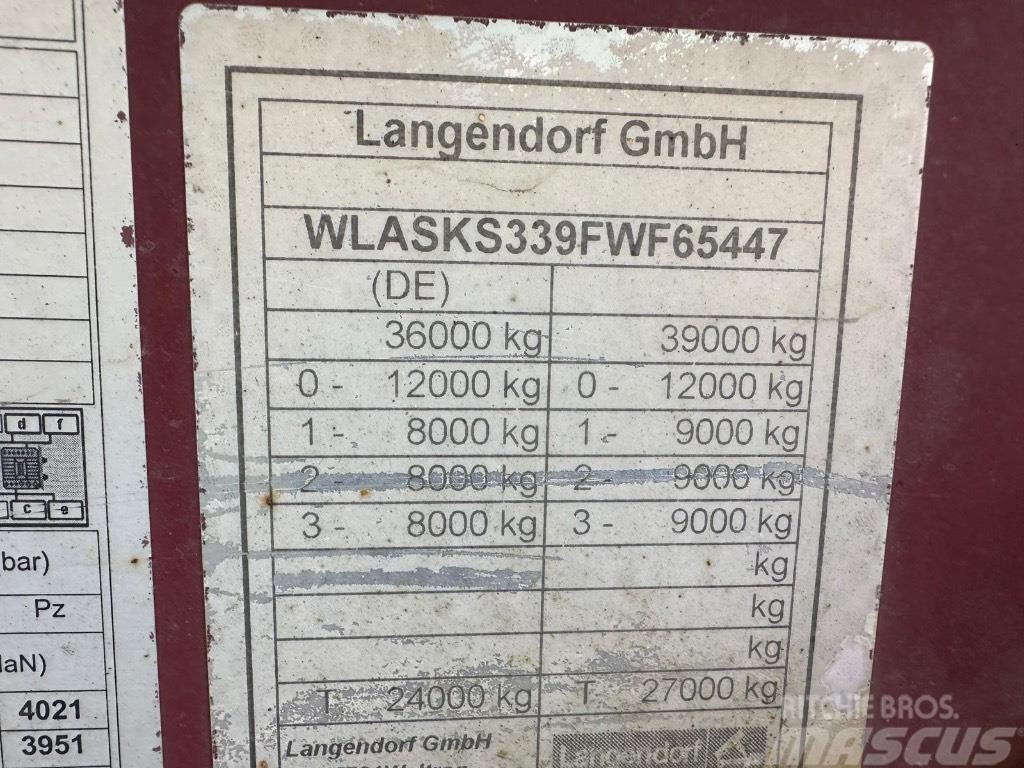 Langendorf 3 akselinen kippipuoliperävaunu Kallur-poolhaagised