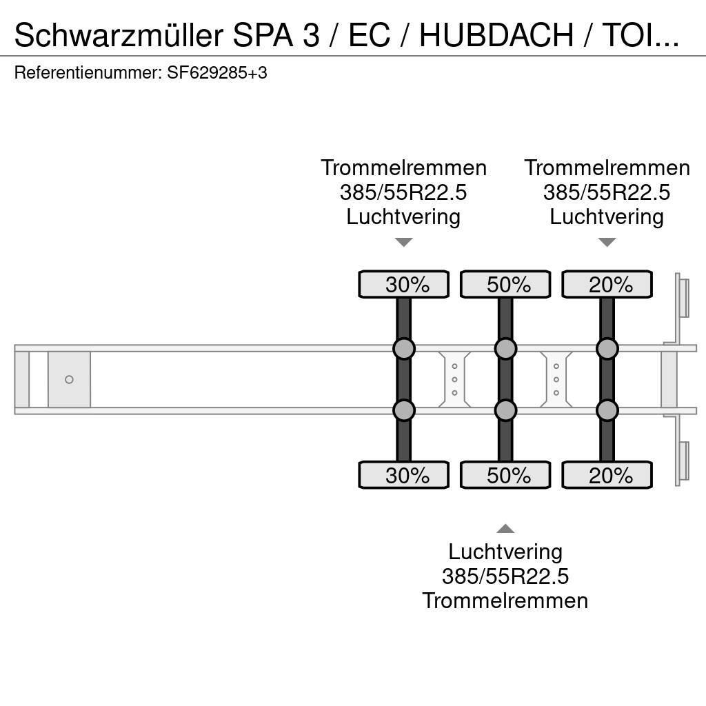 Schwarzmüller SPA 3 / EC / HUBDACH / TOIT LEVANT / HEFDAK / COIL Tentpoolhaagised
