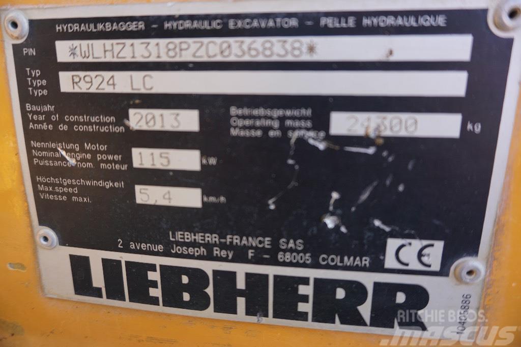 Liebherr R 924 LC Roomikekskavaatorid