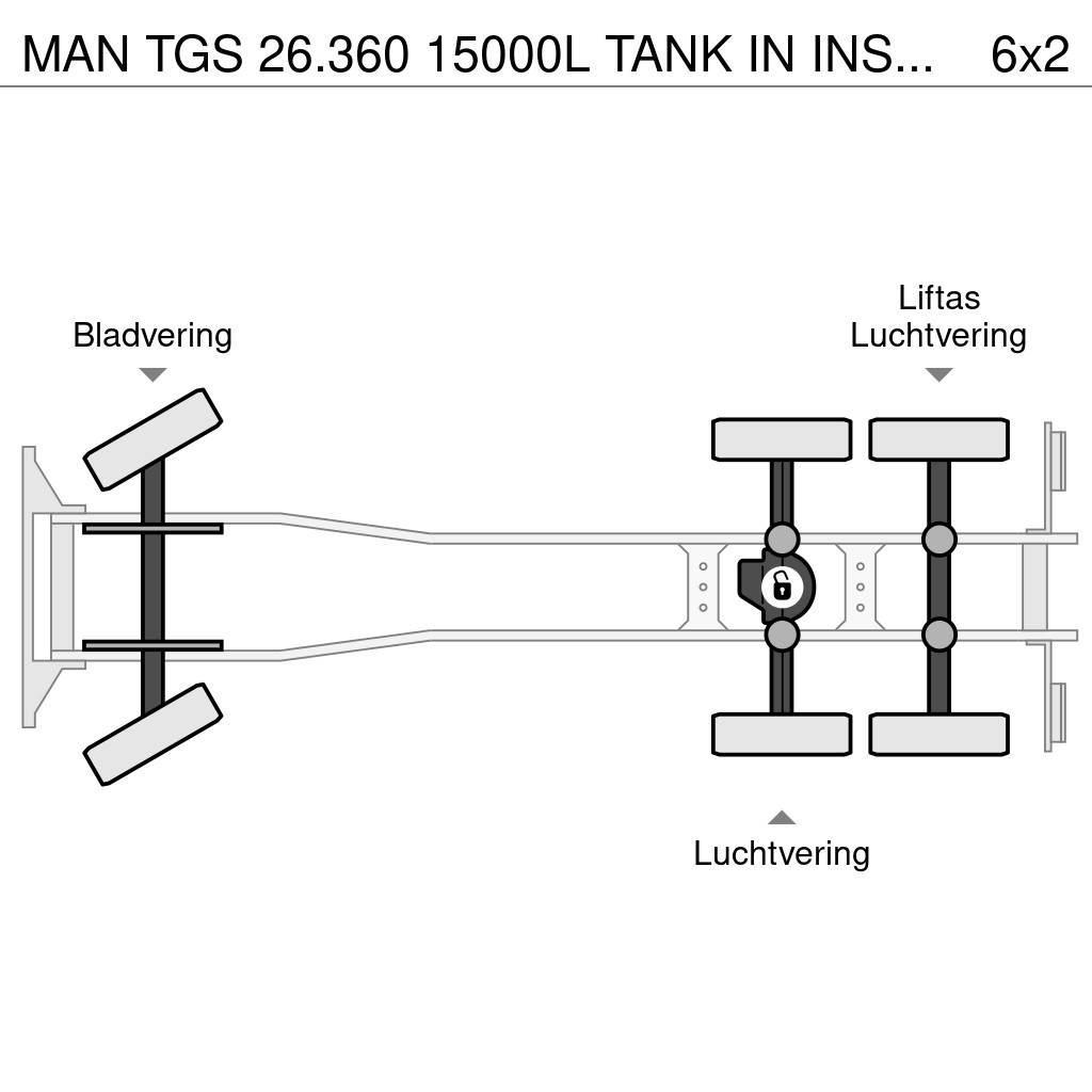 MAN TGS 26.360 15000L TANK IN INSULATED STAINLESS STEE Tsisternveokid