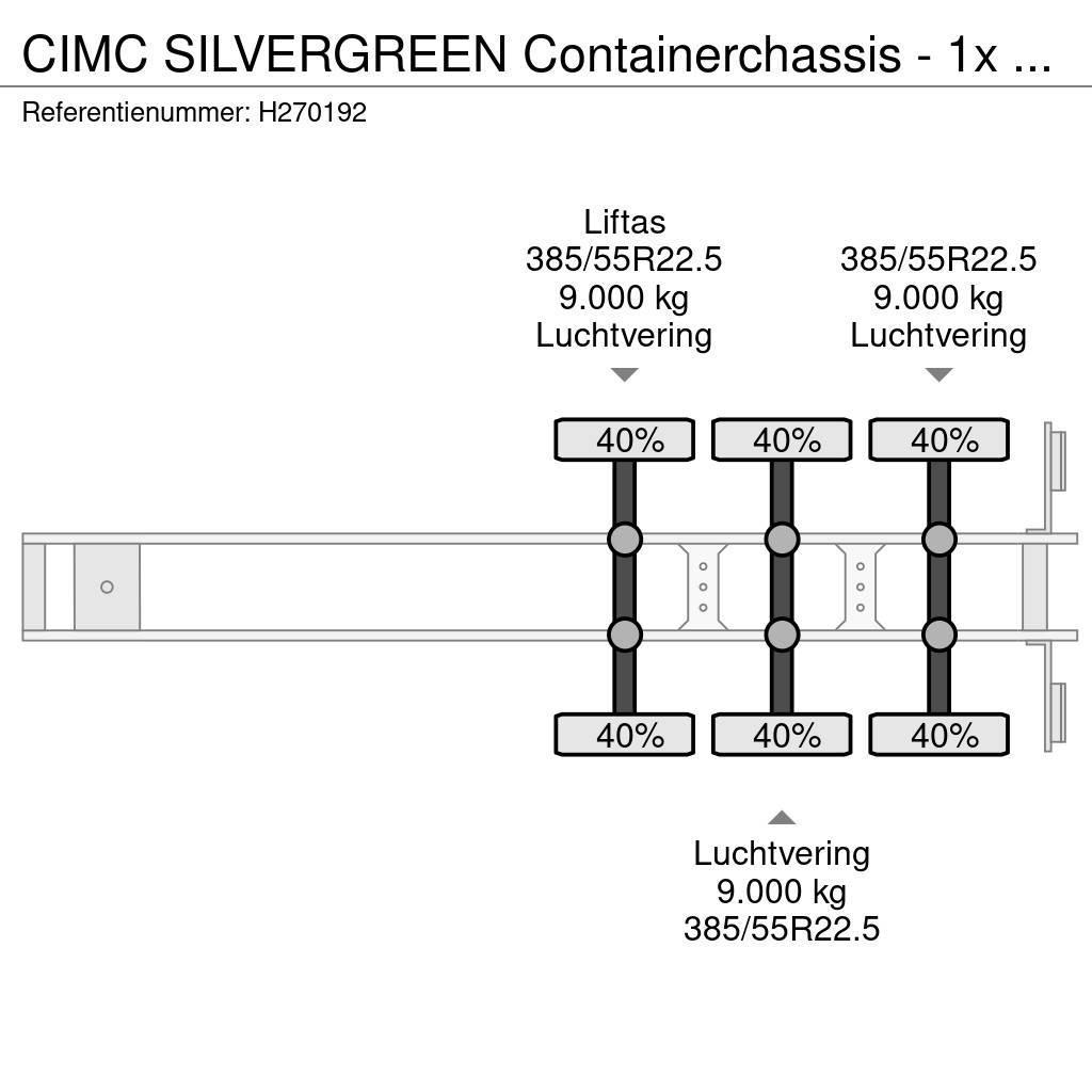CIMC Silvergreen Containerchassis - 1x 20FT 2x 20FT 1x Konteinerveo poolhaagised