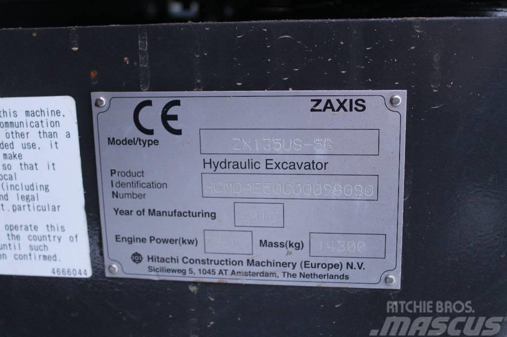 Hitachi ZX 135 US-6 / Engcon, Rasvari, Luiskakauha Roomikekskavaatorid
