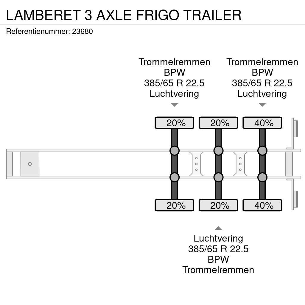 Lamberet 3 AXLE FRIGO TRAILER Külmikpoolhaagised
