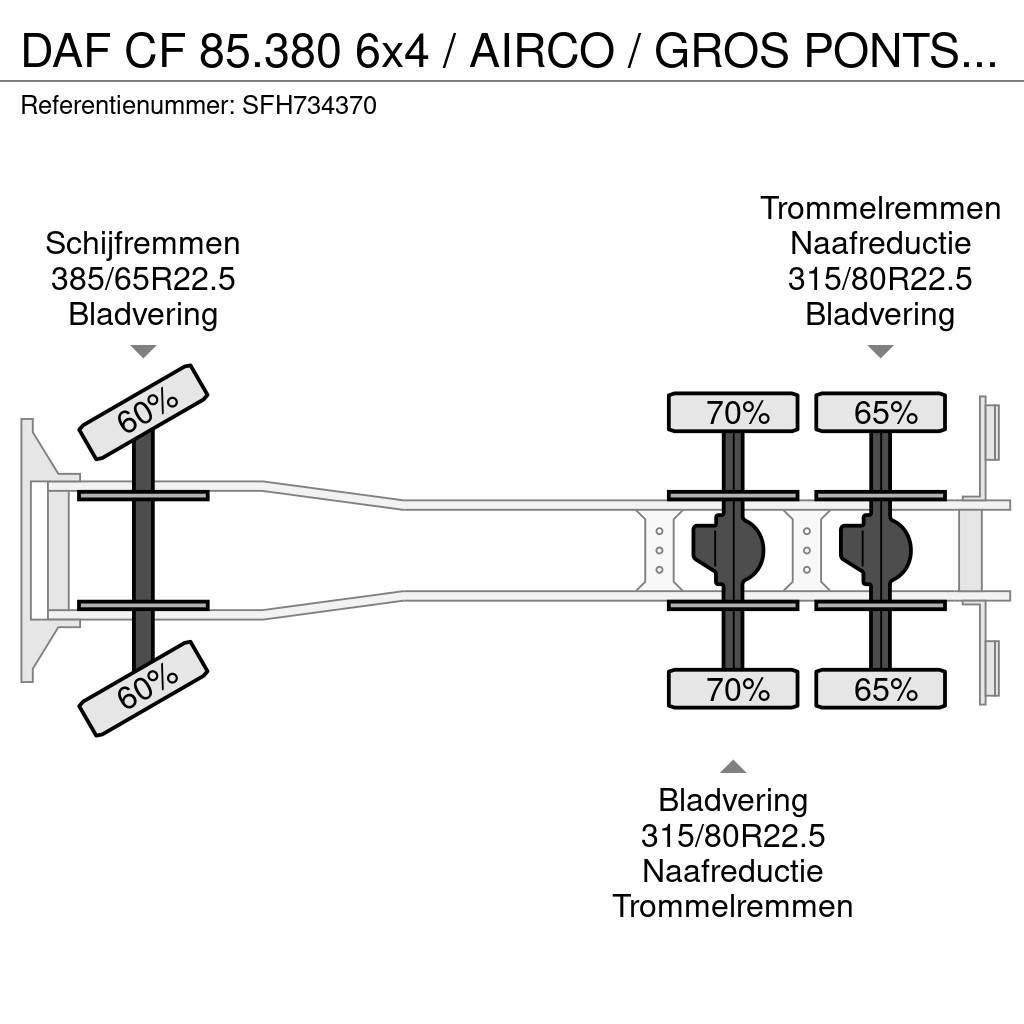 DAF CF 85.380 6x4 / AIRCO / GROS PONTS - BIG AXLES / L Kallurid