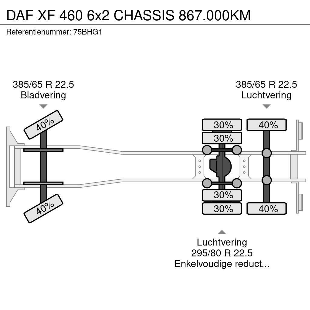 DAF XF 460 6x2 CHASSIS 867.000KM Raamautod