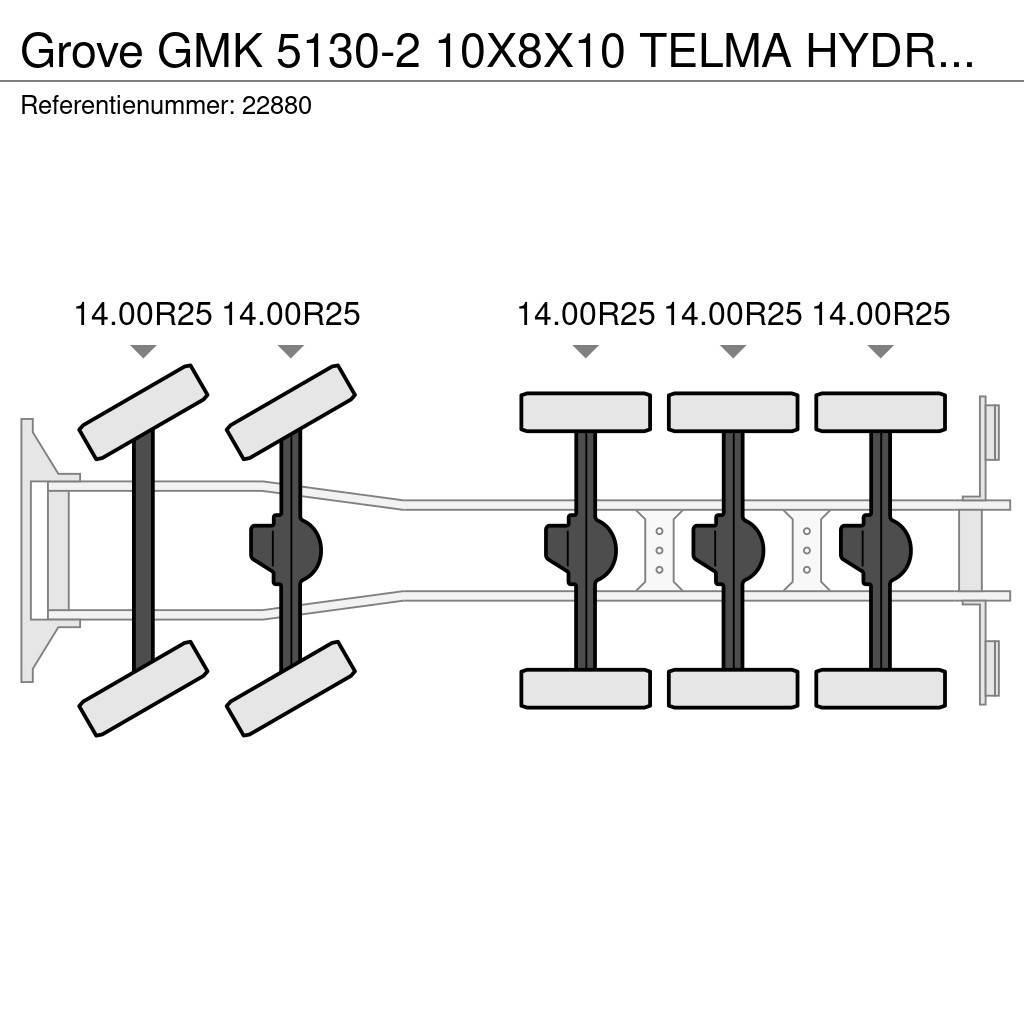 Grove GMK 5130-2 10X8X10 TELMA HYDRAULIC JIB Maastikutõstukid