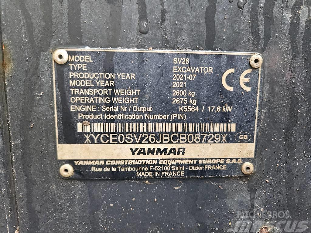 Yanmar SV 26 Miniekskavaatorid < 7 t