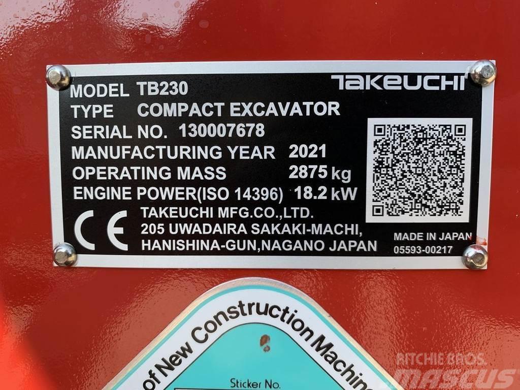 Takeuchi TB230 V3 Miniekskavaatorid < 7 t