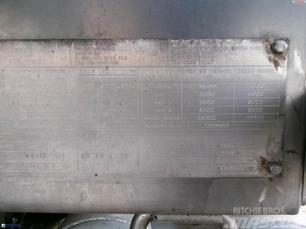 Crossland Bitumen tank inox 33 m3 / 1 comp + ADR L4BN Tsistern poolhaagised