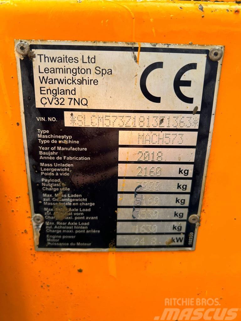 Thwaites 3 Tonne Swivel Skip Dumper MACH573 ton Väikekallurid