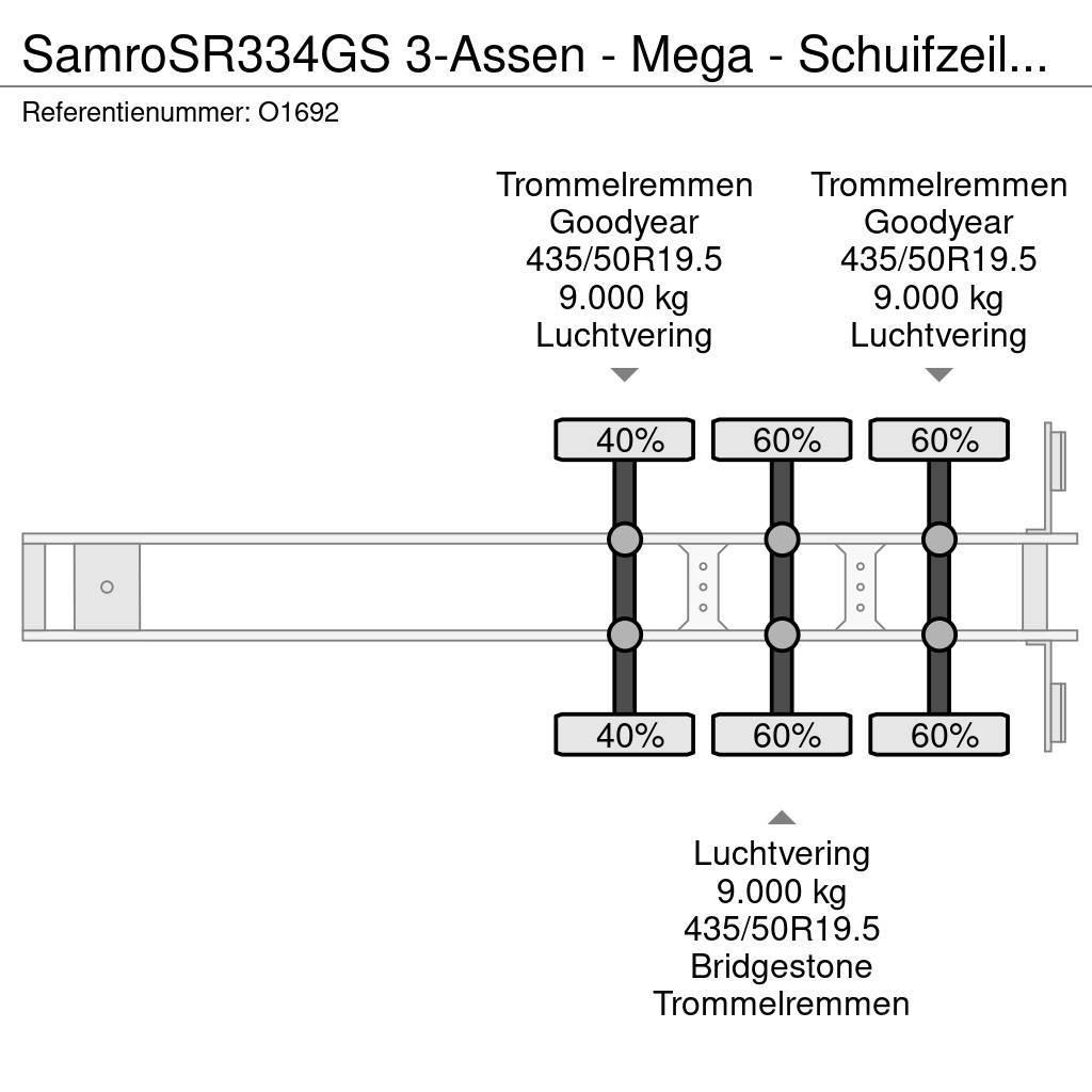 Samro SR334GS 3-Assen - Mega - Schuifzeilen - Trommelrem Tentpoolhaagised