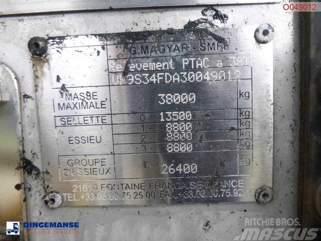Magyar Bitumen tank inox 31.8 m3 / 1 comp / ADR 22/10/202 Tsistern poolhaagised