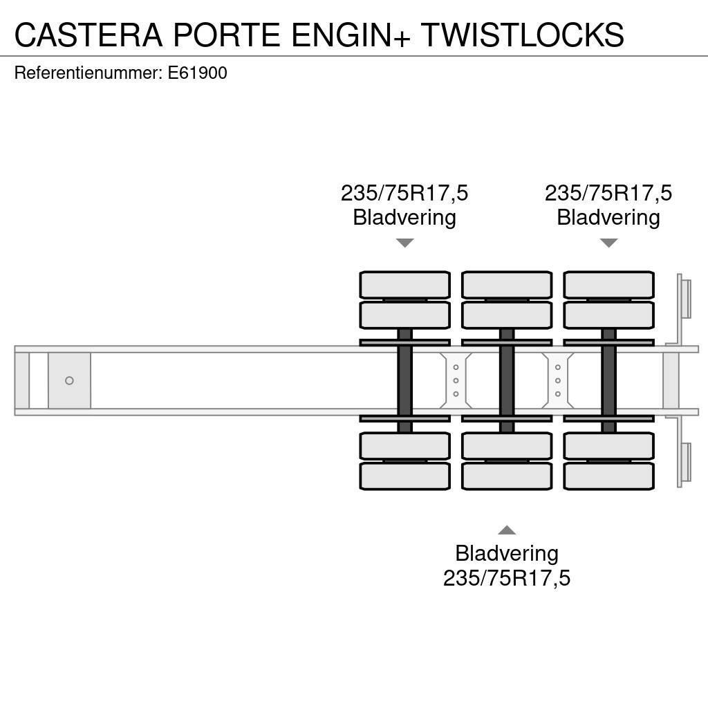 Castera PORTE ENGIN+ TWISTLOCKS Raskeveo poolhaagised