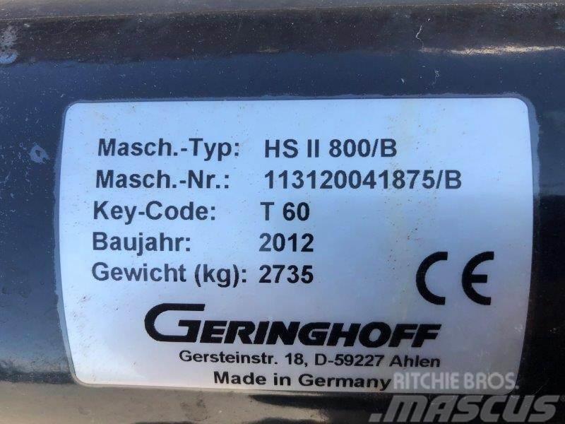Geringhoff HS II 800 B Lisavarustus ja komponendid