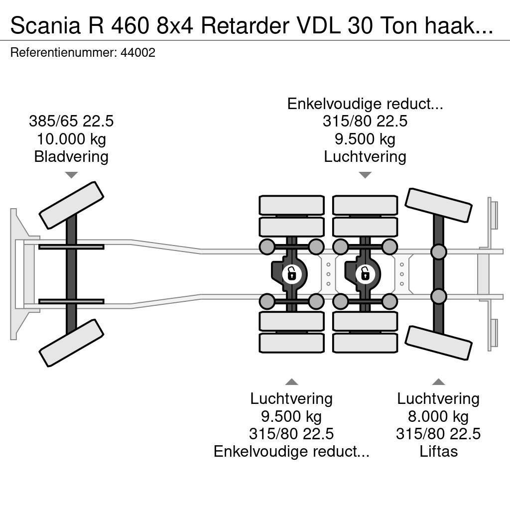 Scania R 460 8x4 Retarder VDL 30 Ton haakarmsysteem NEW A Konksliftveokid