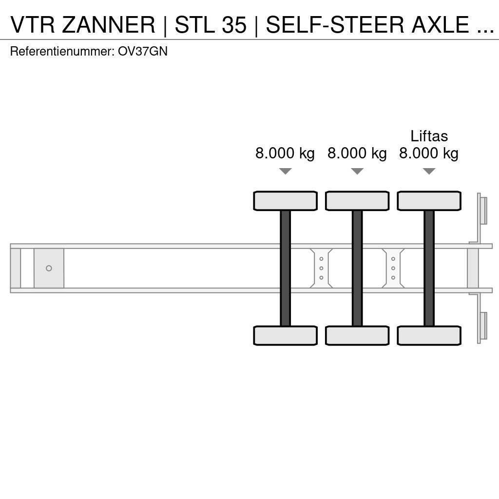  VTR ZANNER | STL 35 | SELF-STEER AXLE | RAMPS | GA Autoveo poolhaagised