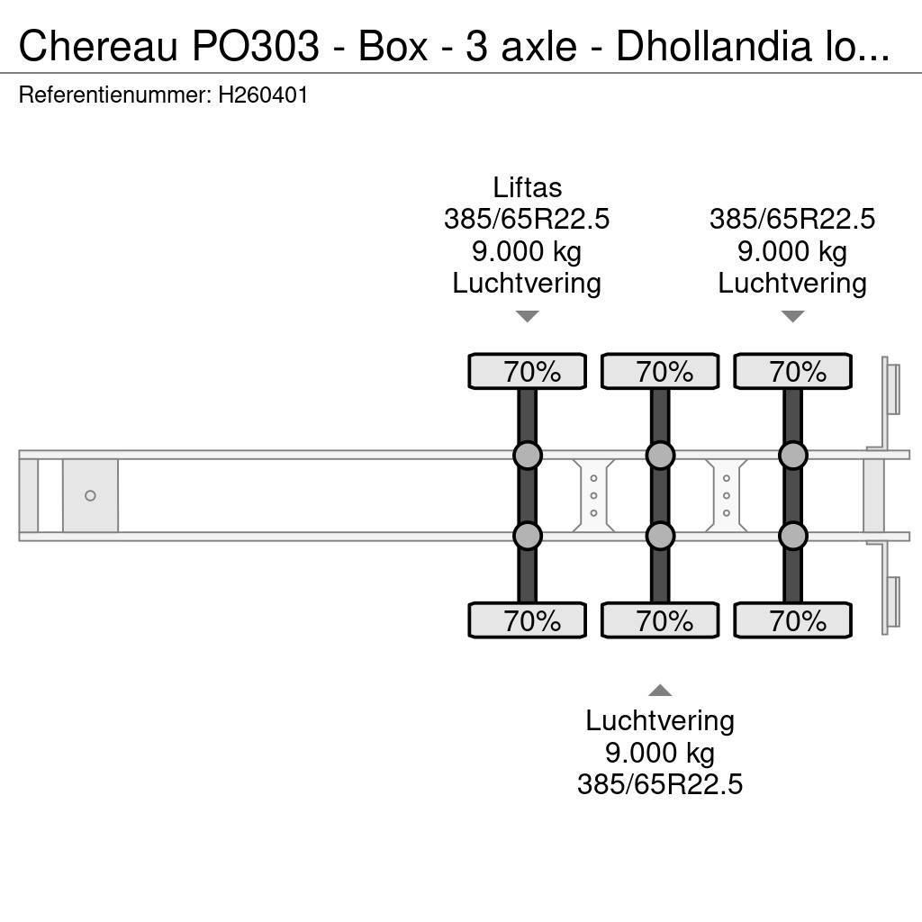 Chereau PO303 - Box - 3 axle - Dhollandia loadlift - BUFFL Furgoonpoolhaagised