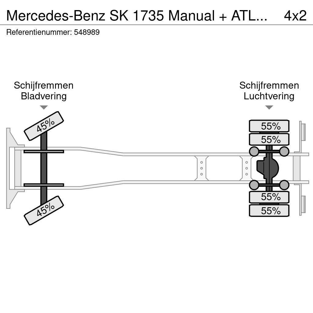 Mercedes-Benz SK 1735 Manual + ATLAS Crane + low KM + Euro 2 man Maastikutõstukid