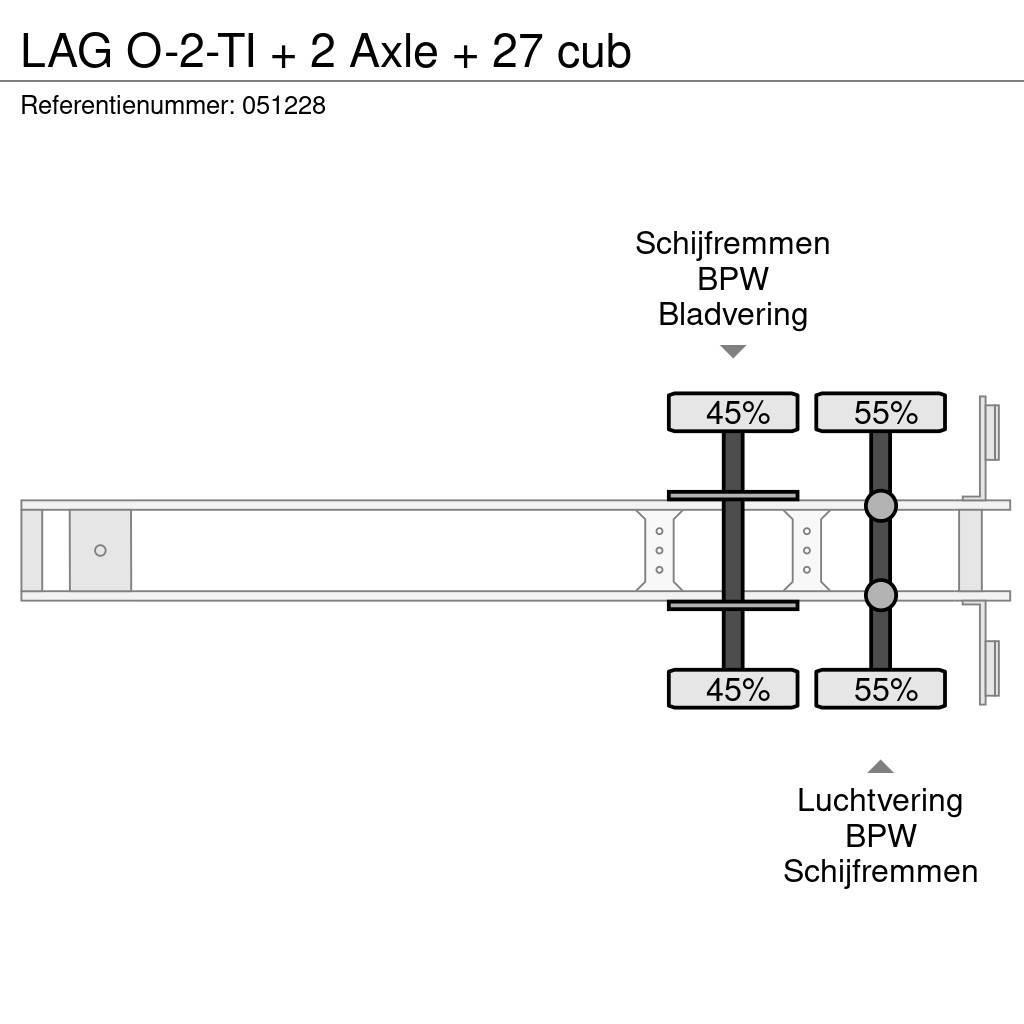 LAG O-2-TI + 2 Axle + 27 cub Kallur-poolhaagised