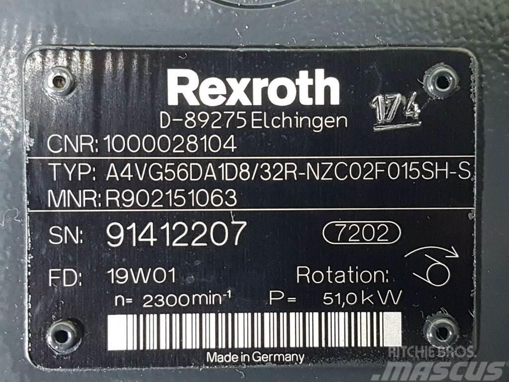Wacker Neuson 1000028104-Rexroth A4VG56-Drive pump/Fahrpumpe Hüdraulika