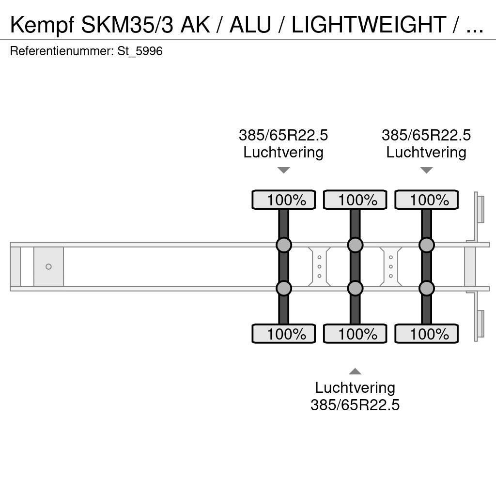 Kempf SKM35/3 AK / ALU / LIGHTWEIGHT / 29M3 / LIFT AXLE Kallur-poolhaagised