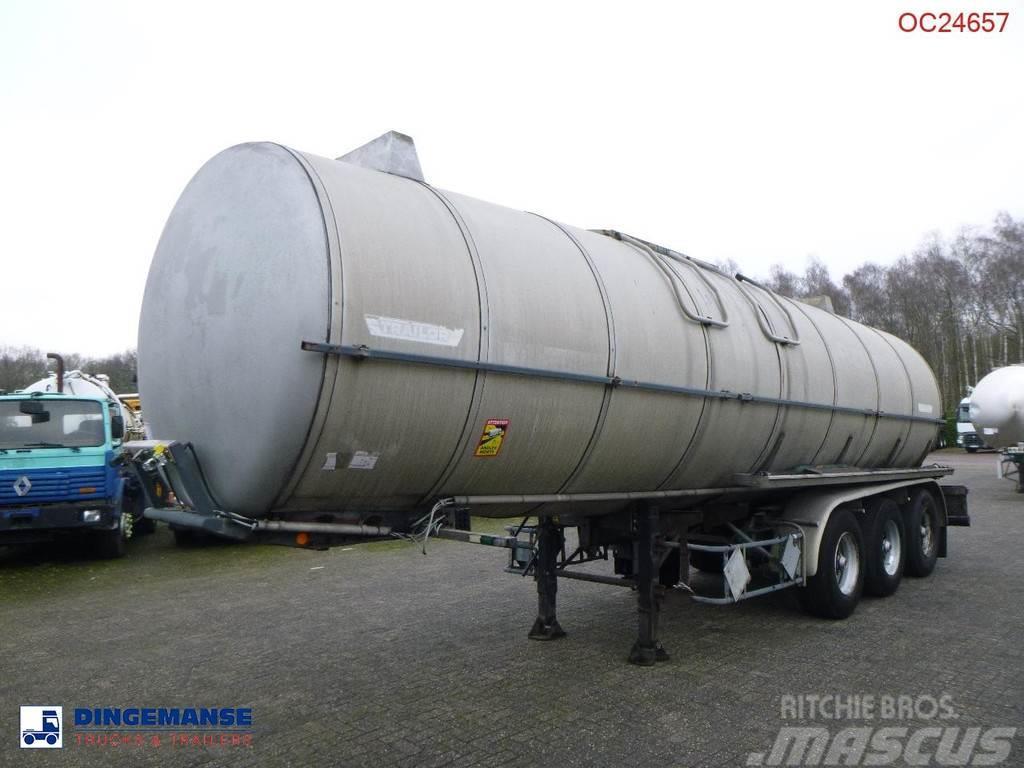 Trailor Heavy oil / bitumen tank steel 31.1 m3 / 1 comp Tsistern poolhaagised