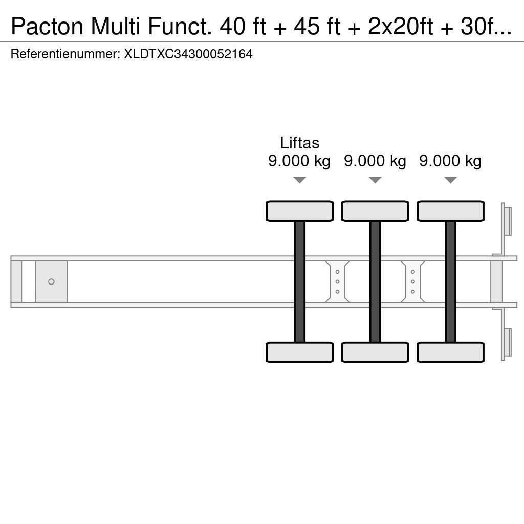 Pacton Multi Funct. 40 ft + 45 ft + 2x20ft + 30ft + High Konteinerveo poolhaagised