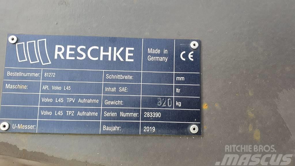 Reschke Adapterplatte von TPV auf TPZ für Volvo L45H Muud osad