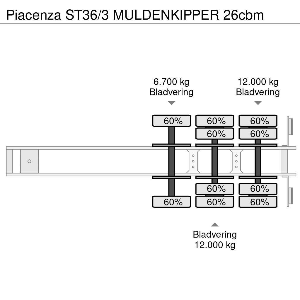 Piacenza ST36/3 MULDENKIPPER 26cbm Kallur-poolhaagised