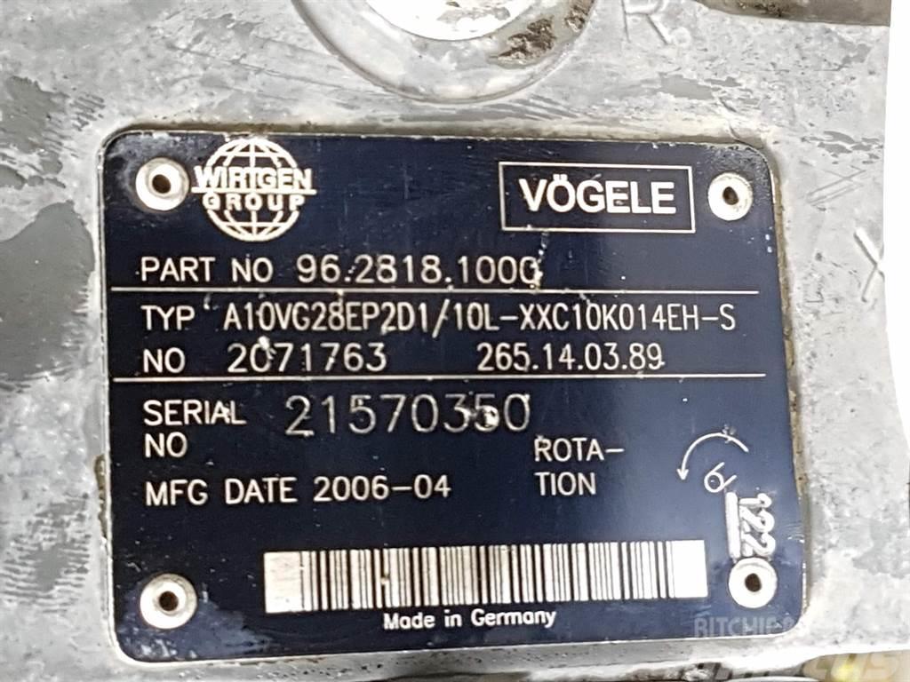 Vögele -Rexroth A10VG28EP2D1/10L-96.2818.1000-Drive pump Hüdraulika