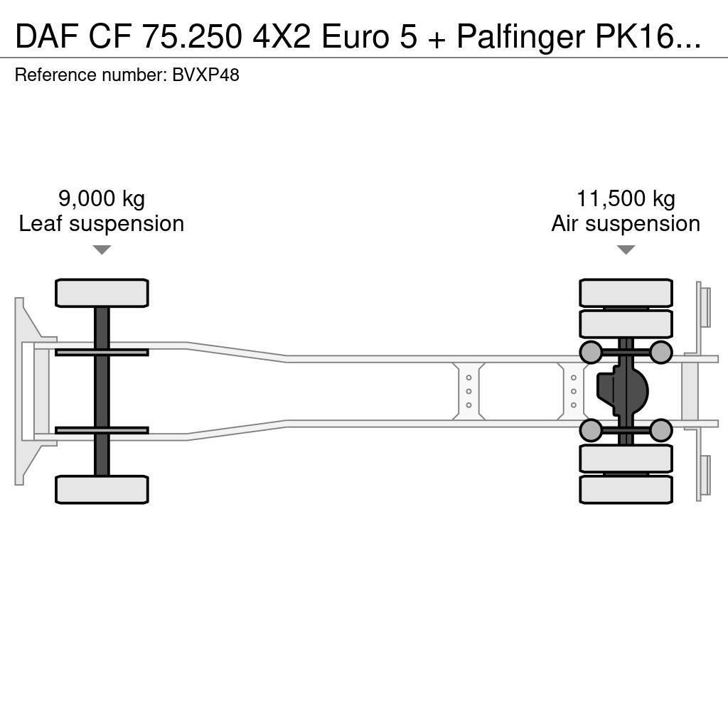 DAF CF 75.250 4X2 Euro 5 + Palfinger PK16502 D (Glas / Maastikutõstukid