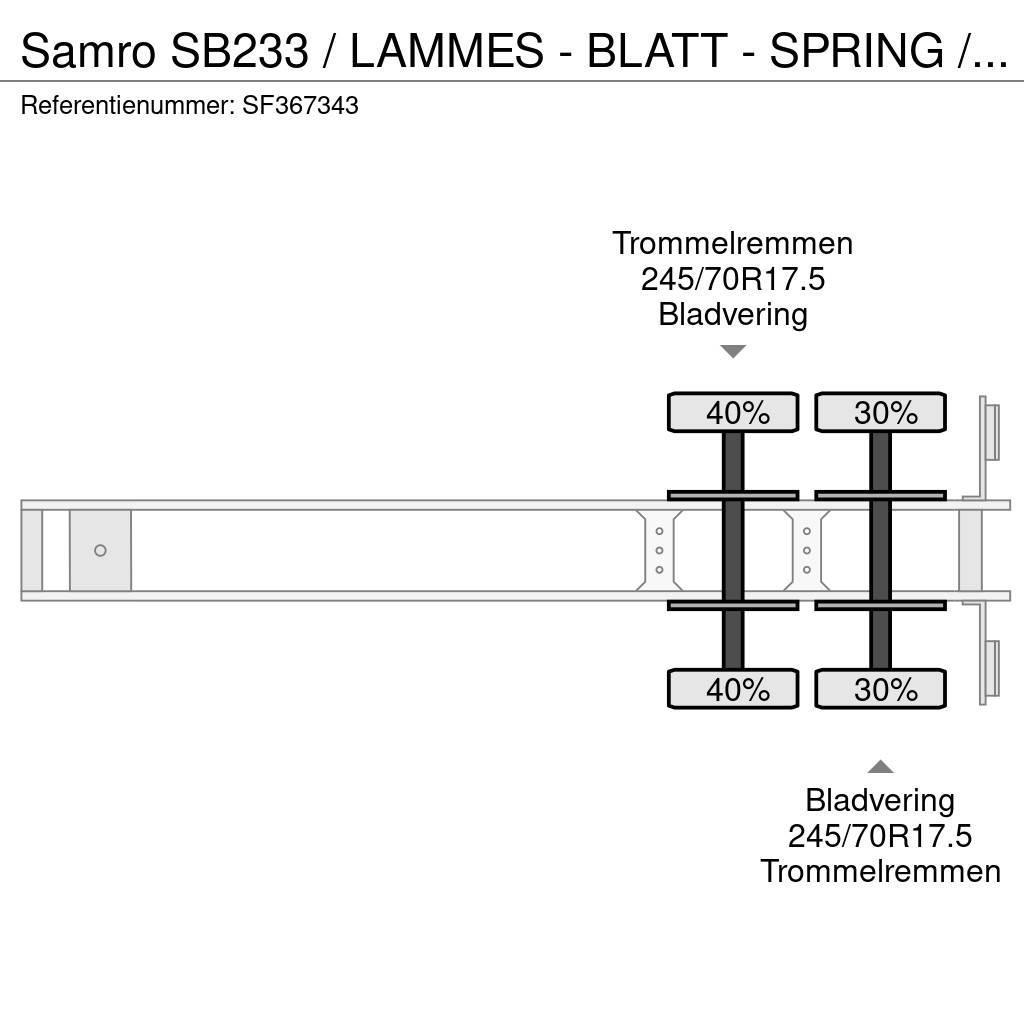 Samro SB233 / LAMMES - BLATT - SPRING / 8 WIELEN Raskeveo poolhaagised