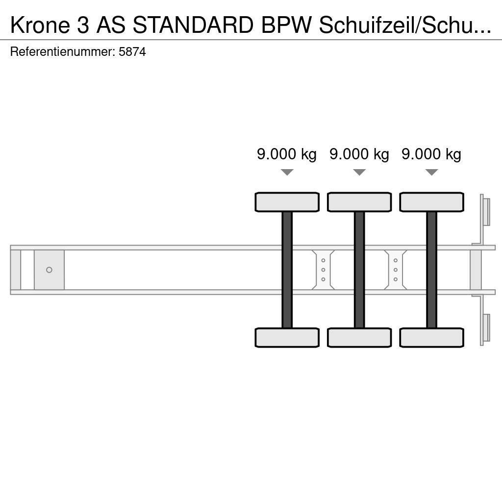 Krone 3 AS STANDARD BPW Schuifzeil/Schuifdak Tentpoolhaagised