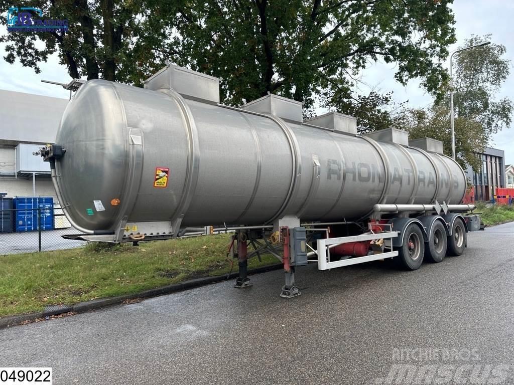 Magyar Chemie 34500 Liter, RVS tank, 1 Compartment Tsistern poolhaagised
