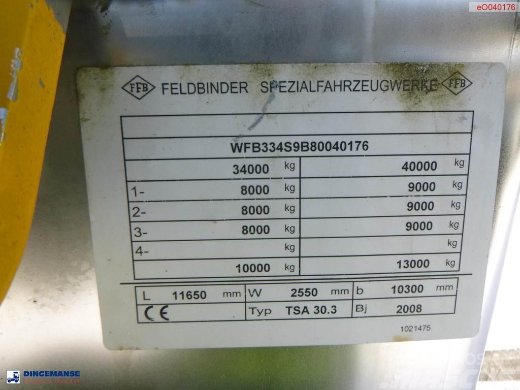 Feldbinder Chemical tank inox L4BH 30 m3 / 1 comp + pump Tsistern poolhaagised
