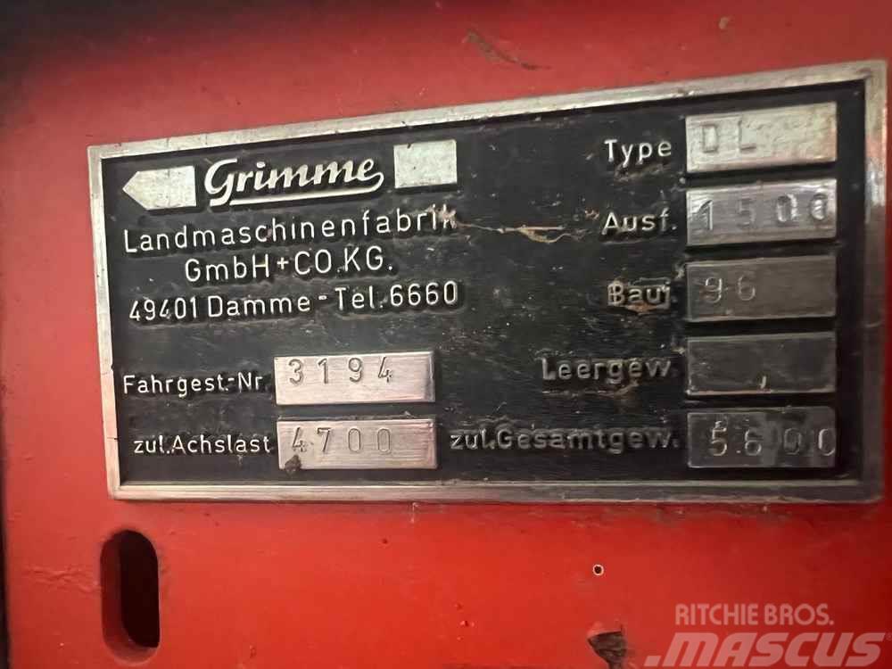 Grimme DL1500 Kartulikombainid ja kaevajad