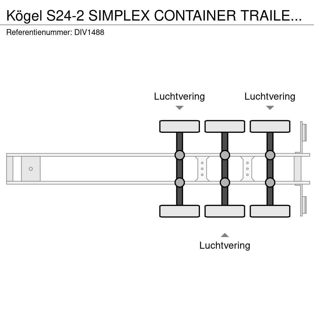 Kögel S24-2 SIMPLEX CONTAINER TRAILER (5 units) Konteinerveo poolhaagised