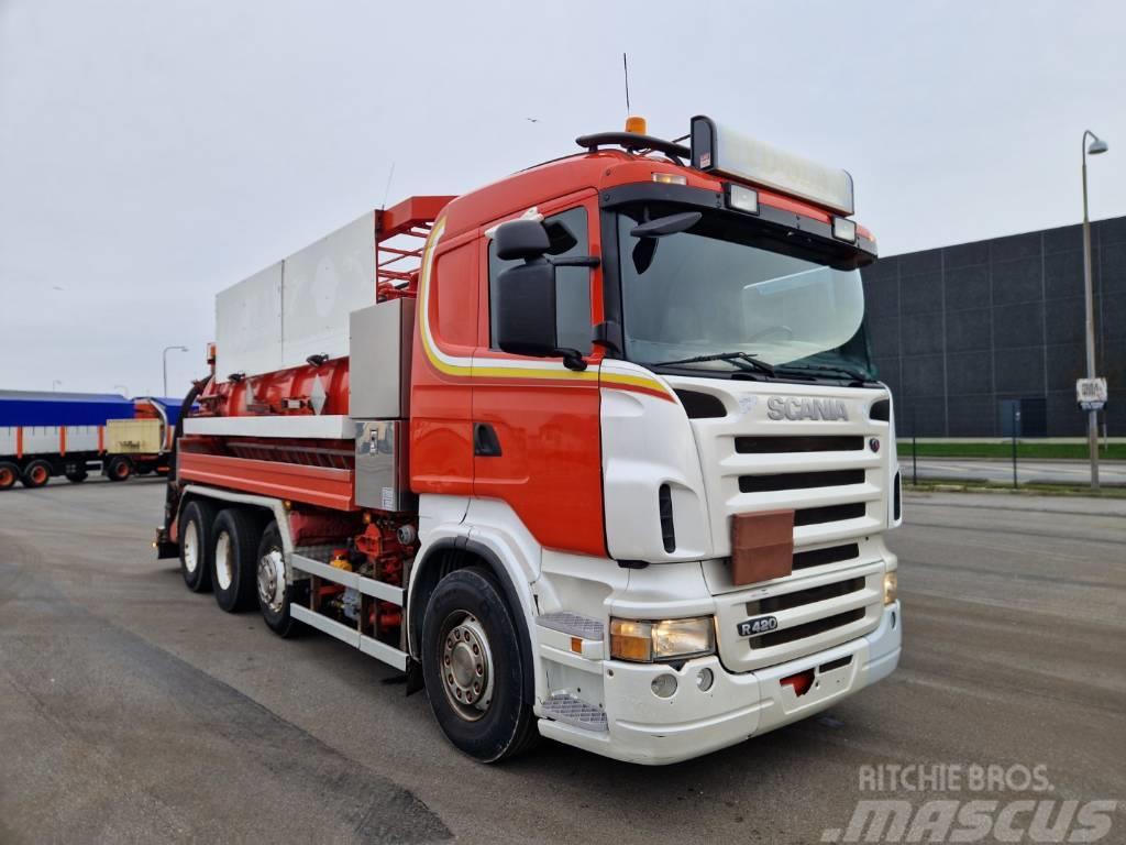 Scania R420 8x2/4 Hvidtved Larsen 12.500 L Combi Cleaner Vaakumautod