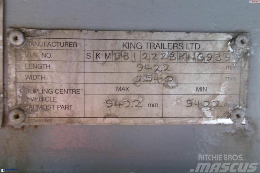 King 2-axle platform drawbar trailer 14t + ramps Madelhaagised