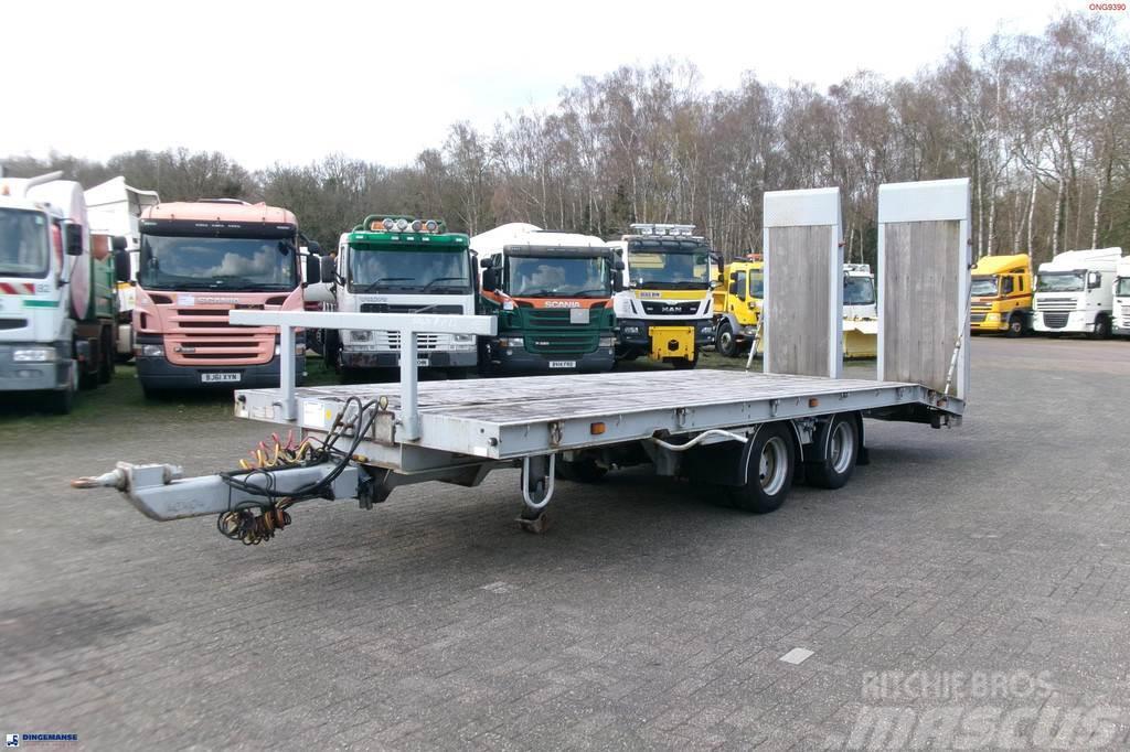 King 2-axle platform drawbar trailer 14t + ramps Madelhaagised