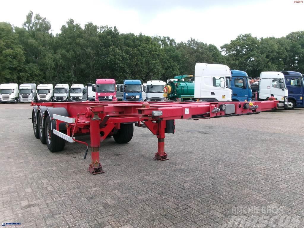 Asca 3-axle container trailer 20-30 ft Konteinerveo poolhaagised
