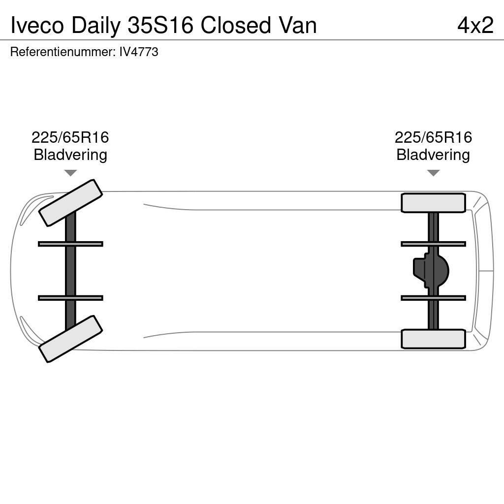 Iveco Daily 35S16 Closed Van Furgooniga kaubikud