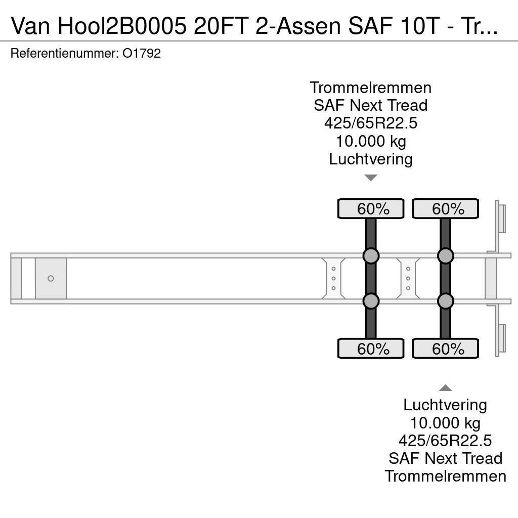 Van Hool 2B0005 20FT 2-Assen SAF 10T - Trommelremmen - Ferr Konteinerveo poolhaagised